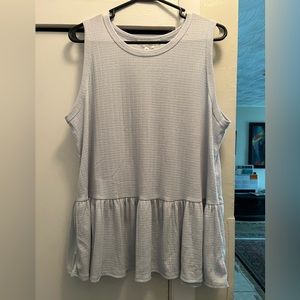 Baby Blue Babydoll Tank top large